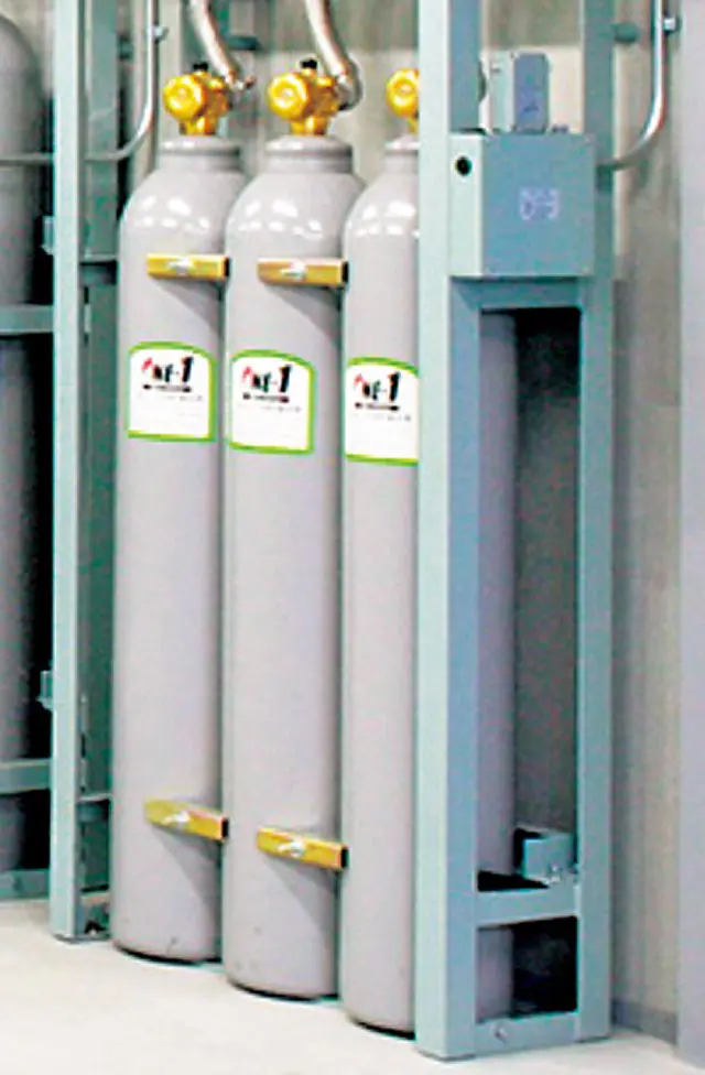 消火システムNE-1の集合装置の写真